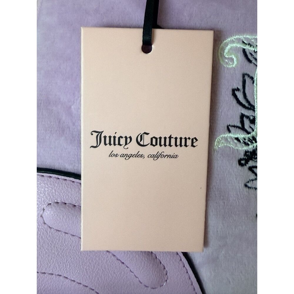 Juicy Couture Heritage Bowlers Lavender Purple Velvet Bag NWT Fondant Pink Y2K - Picture 4 of 8